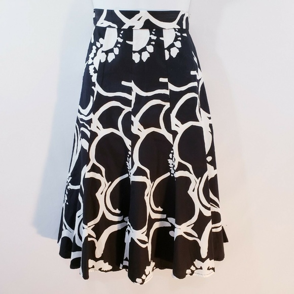 GRACE ELEMENTS Womens‎ Skirt Size 4 Black White Cot - Picture 2 of 8